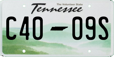 TN license plate C4009S