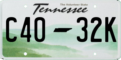 TN license plate C4032K