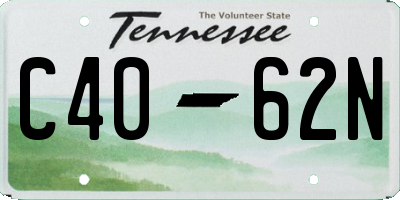 TN license plate C4062N