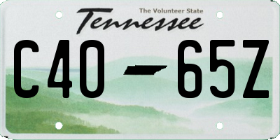 TN license plate C4065Z