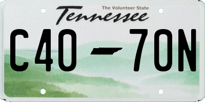 TN license plate C4070N