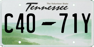 TN license plate C4071Y