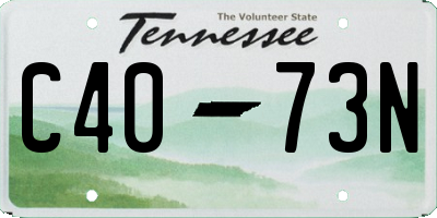 TN license plate C4073N