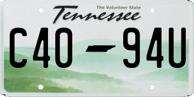 TN license plate C4094U
