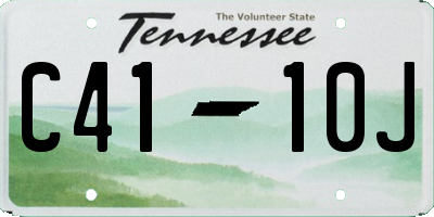 TN license plate C4110J