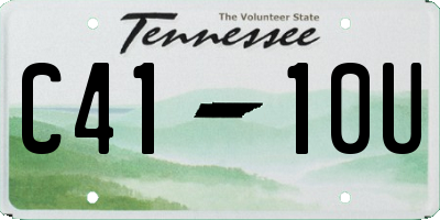 TN license plate C4110U