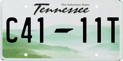 TN license plate C4111T