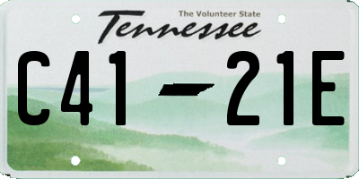 TN license plate C4121E