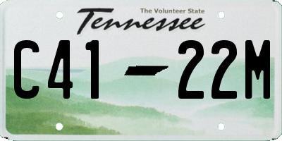 TN license plate C4122M