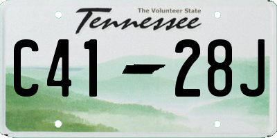 TN license plate C4128J