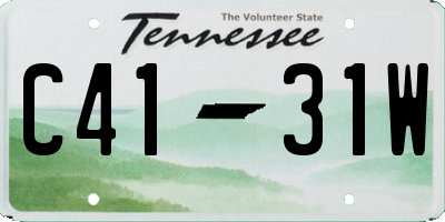 TN license plate C4131W