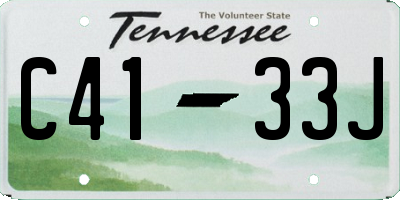 TN license plate C4133J