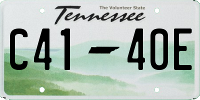 TN license plate C4140E