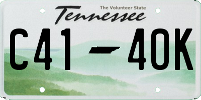 TN license plate C4140K