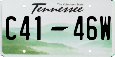 TN license plate C4146W