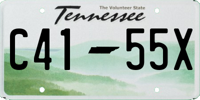 TN license plate C4155X