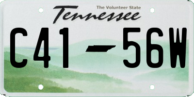 TN license plate C4156W