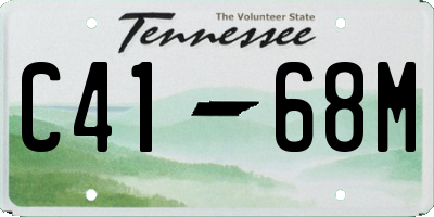 TN license plate C4168M