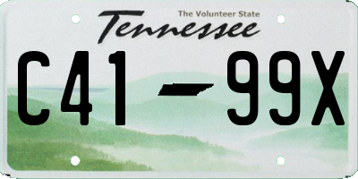 TN license plate C4199X