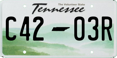 TN license plate C4203R
