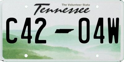 TN license plate C4204W