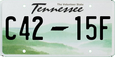 TN license plate C4215F