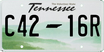 TN license plate C4216R