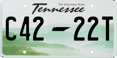 TN license plate C4222T