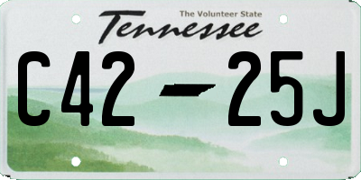 TN license plate C4225J