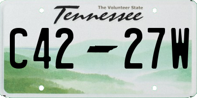 TN license plate C4227W