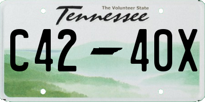 TN license plate C4240X