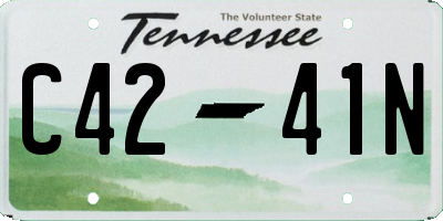 TN license plate C4241N