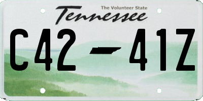 TN license plate C4241Z