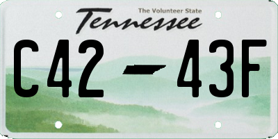 TN license plate C4243F