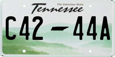 TN license plate C4244A
