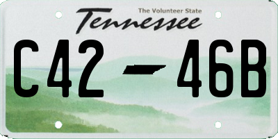 TN license plate C4246B