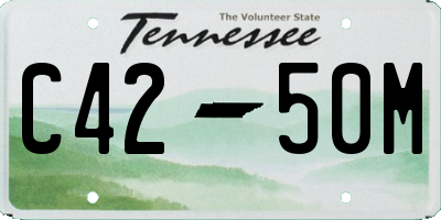 TN license plate C4250M