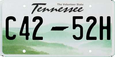 TN license plate C4252H