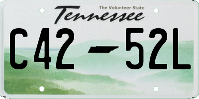 TN license plate C4252L