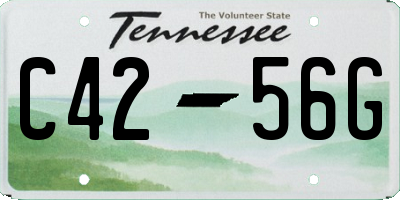 TN license plate C4256G
