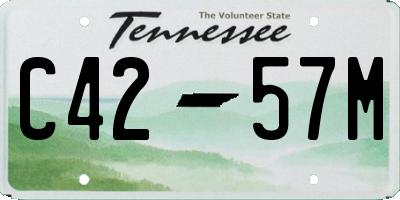 TN license plate C4257M