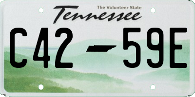 TN license plate C4259E