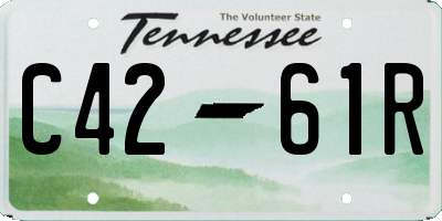 TN license plate C4261R