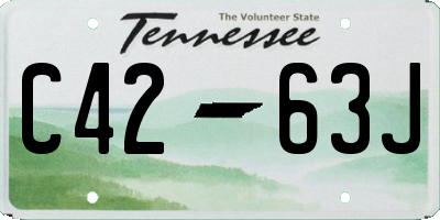 TN license plate C4263J