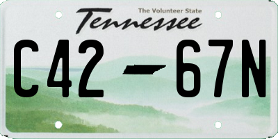 TN license plate C4267N