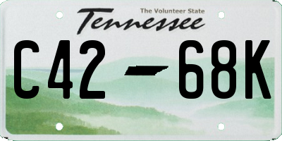 TN license plate C4268K