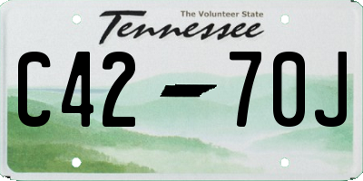 TN license plate C4270J