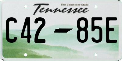 TN license plate C4285E