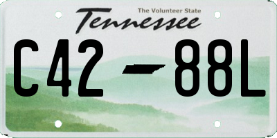 TN license plate C4288L