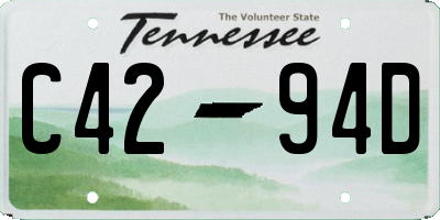 TN license plate C4294D
